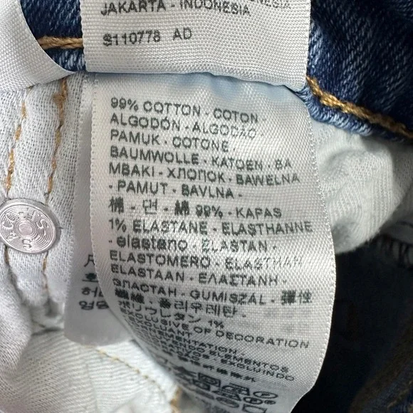 Levi's 512 Slim Taper Jeans Mens W34 L30 Blue Denim Cotton Blend Fits 32x32 - Picture 9 of 11